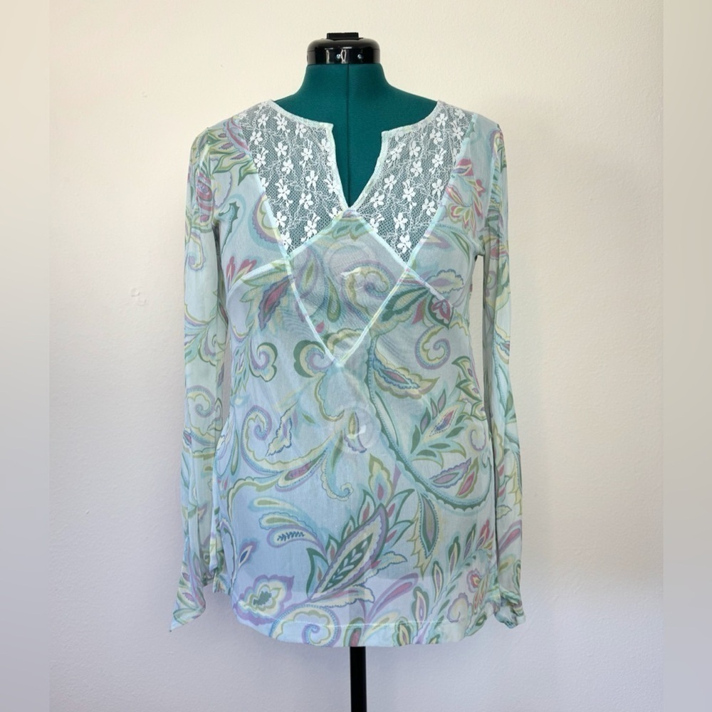 No Brand Women Colorful Whimsy Fairycore Sheer Long Flutter Sleeve Y2K  Ethereal